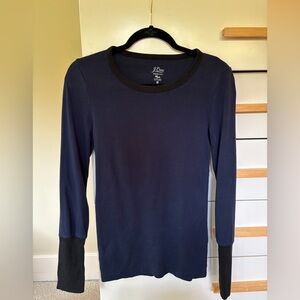 J. Crew Midnight Blue and Ebony Long Sleeve Top